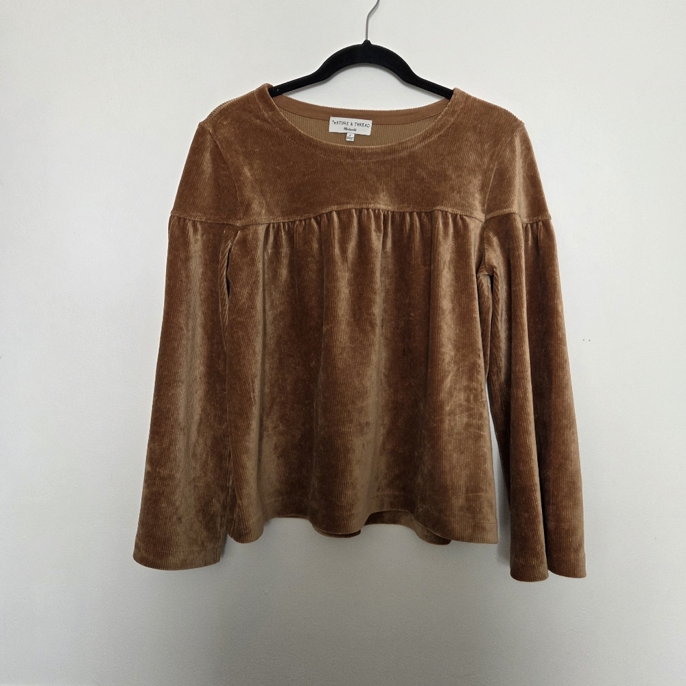 Madewell Texture & Thread Womens Small Corduroy Swing Top - Picture 2 of 8